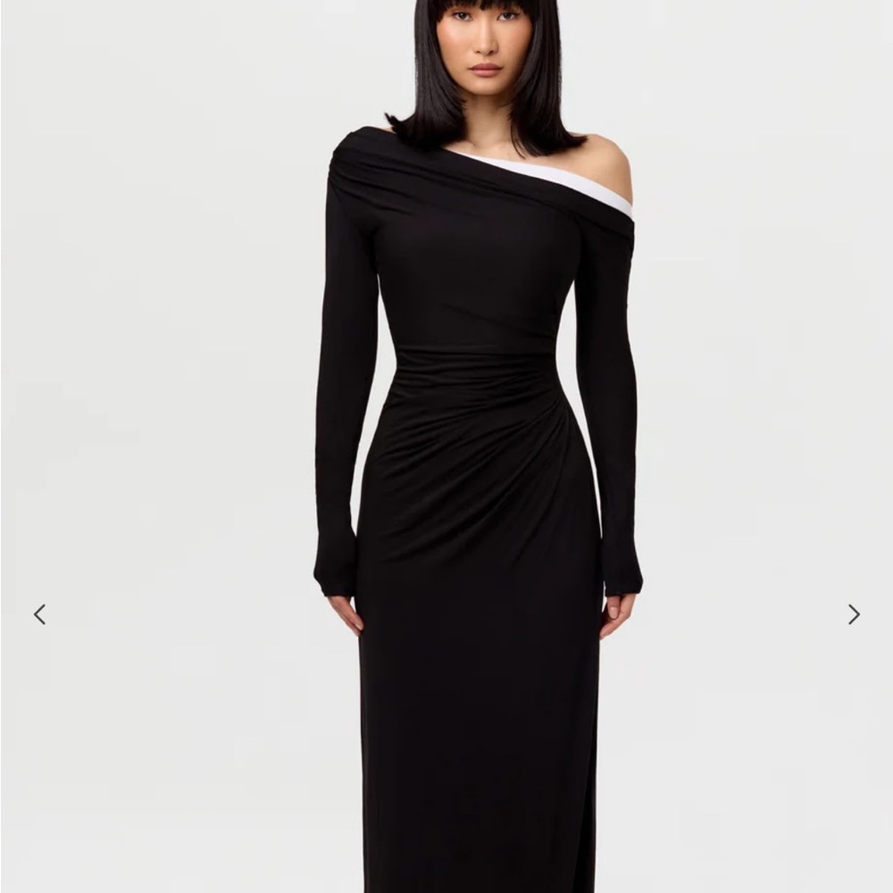 Naked Wardrobe Black Long Sleeve Dress